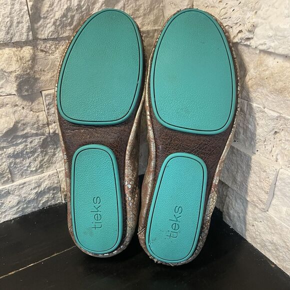 Tieks Wild Copper Ballet Flats Shoes Women Teal Bronze Size 8 - Picture 6 of 13